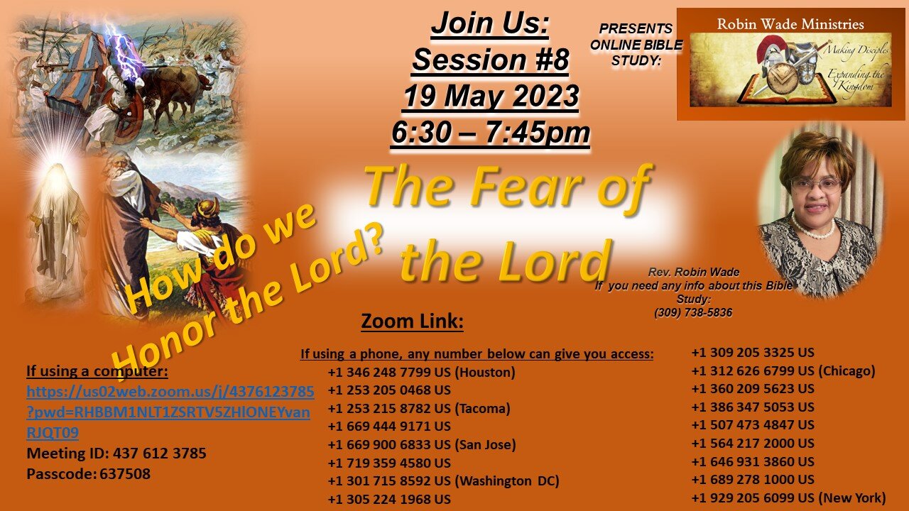 Fear of the Lord Session #8 19 May 2023