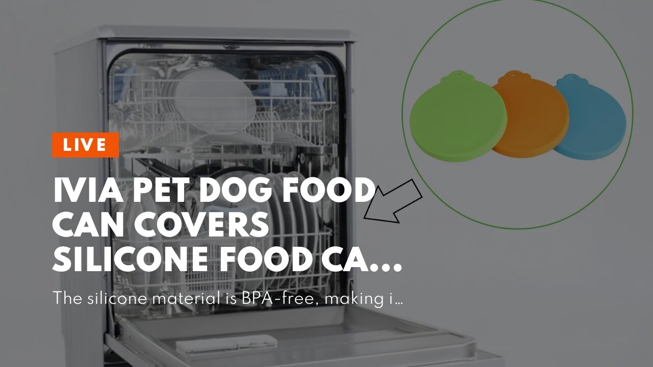 IVIA PET Dog Food Can Covers Silicone Food Can Lids for Cat Dog Pet Food Cans Universal Size...