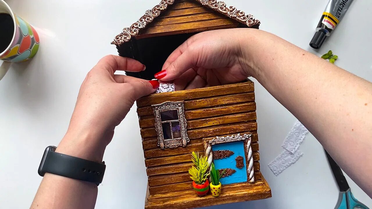 DIY miniature cardboard house | Cardboard craft idea