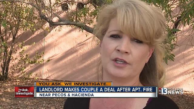 Landlord wants more rent after fire forces couple from apartment