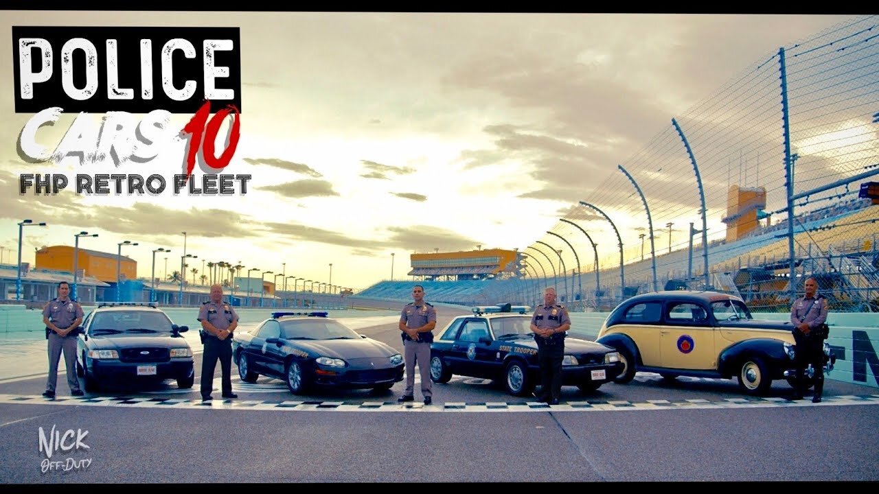 POLICE CARS : FHP Retro FLEET (Ford Mustang 5.0 Chevy Camaro z28, Ford Crown Vic, Ford deluxe)