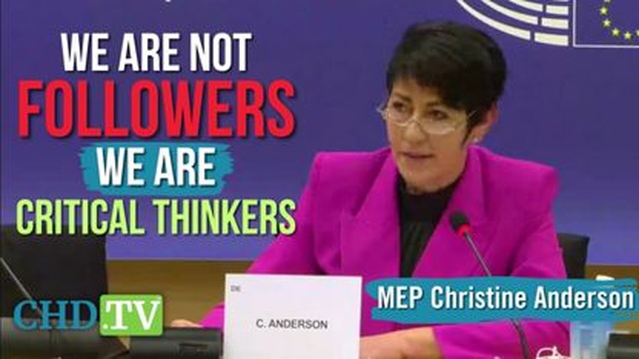 MEP Christine Anderson Commends the ‘Small Fringe Minority’ Who Refused to Remain Silent - 5/3/23