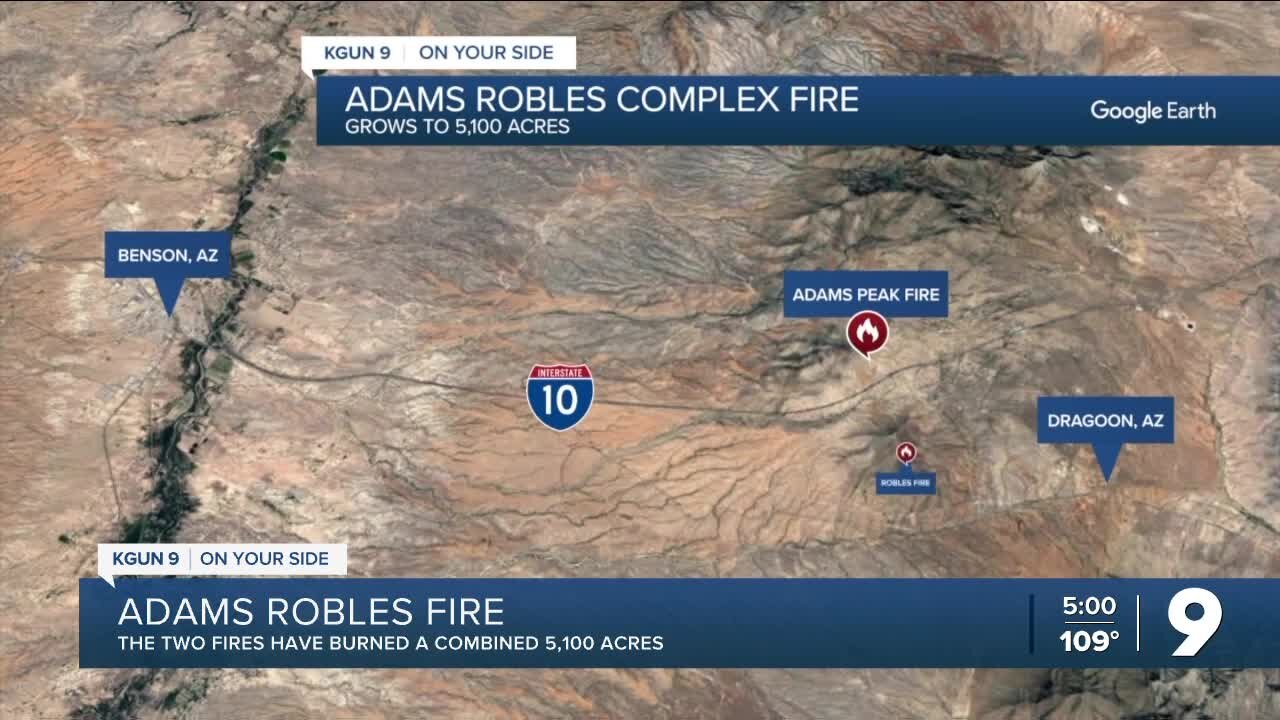 Robles fire burns around 5000 acres