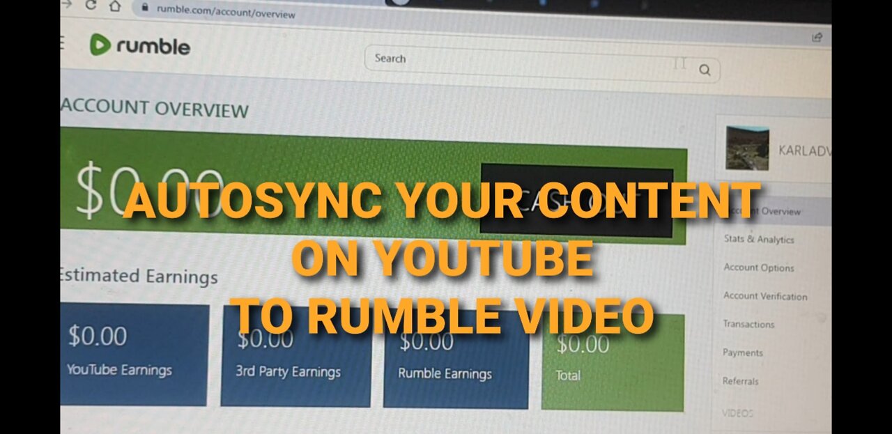 How I used the YouTube syncing feature on Rumble videos