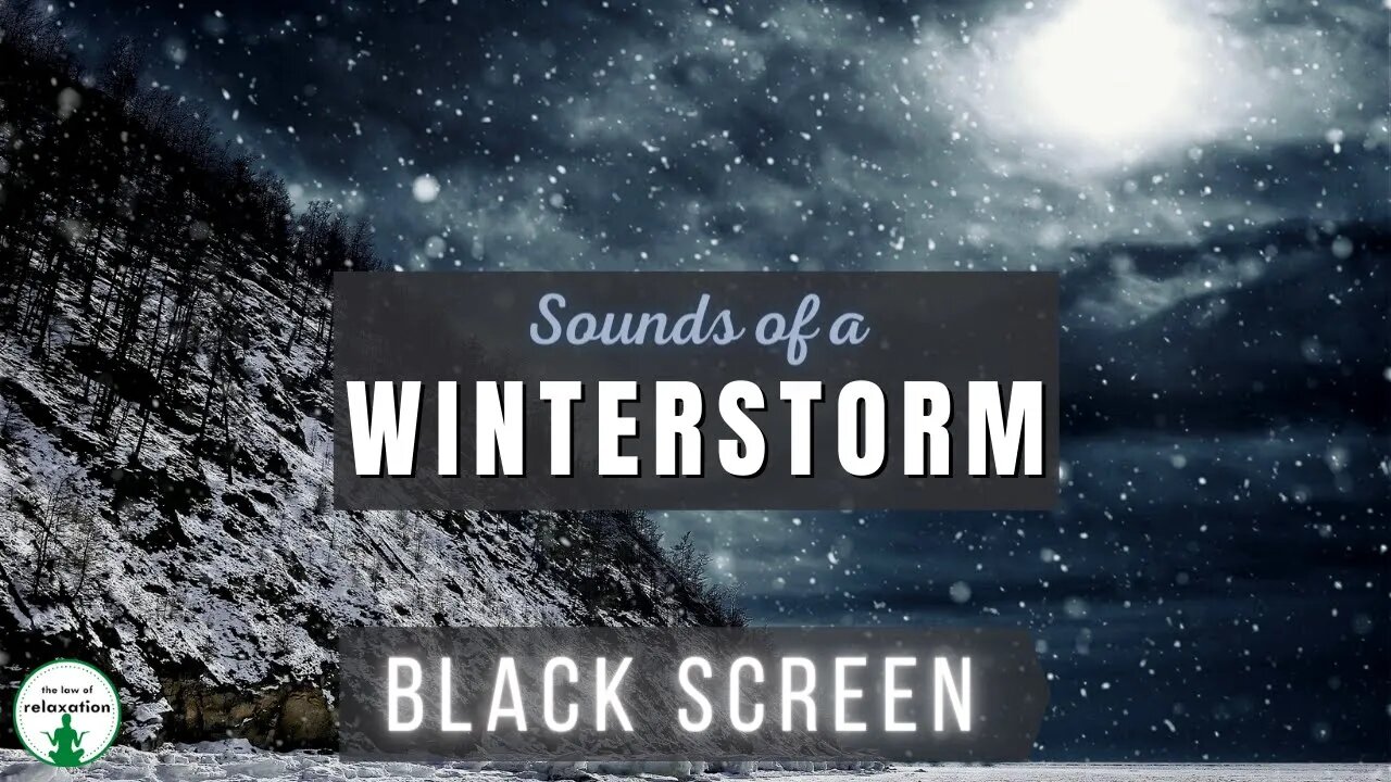 Winter Storm Sounds for Sleeping Black Screen