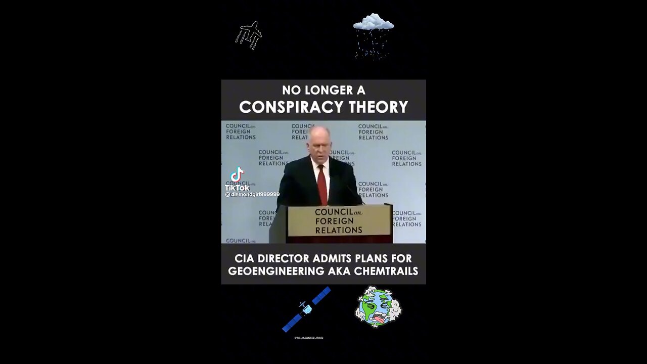 CIA Director admits plans for Chemtrails/Geoengineering