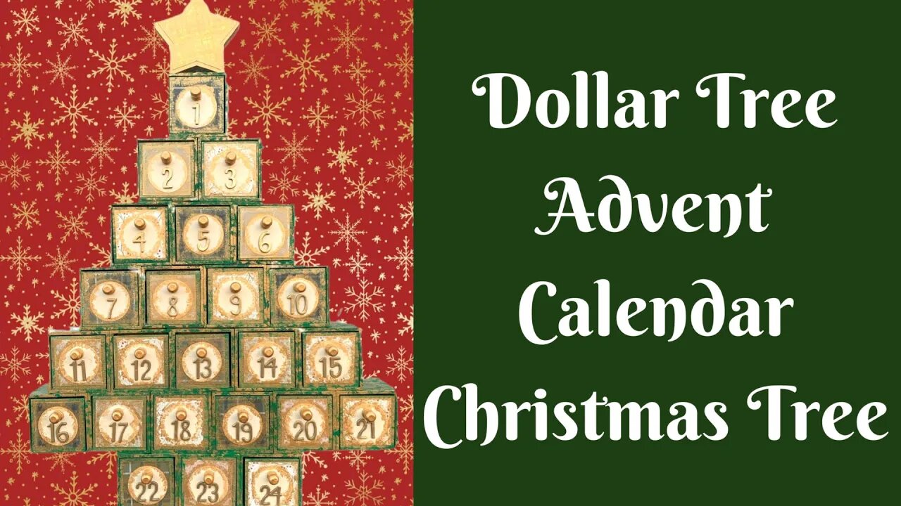 Christmas Crafts: Dollar Tree Advent Calendar Christmas Tree