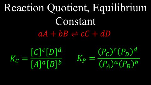 Equilibrium Constant, Reaction Quotient, Law of Mass Action - Chemistry