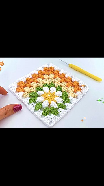 How to start perfect granny square / tutorial for beginners #craft #art #crochet