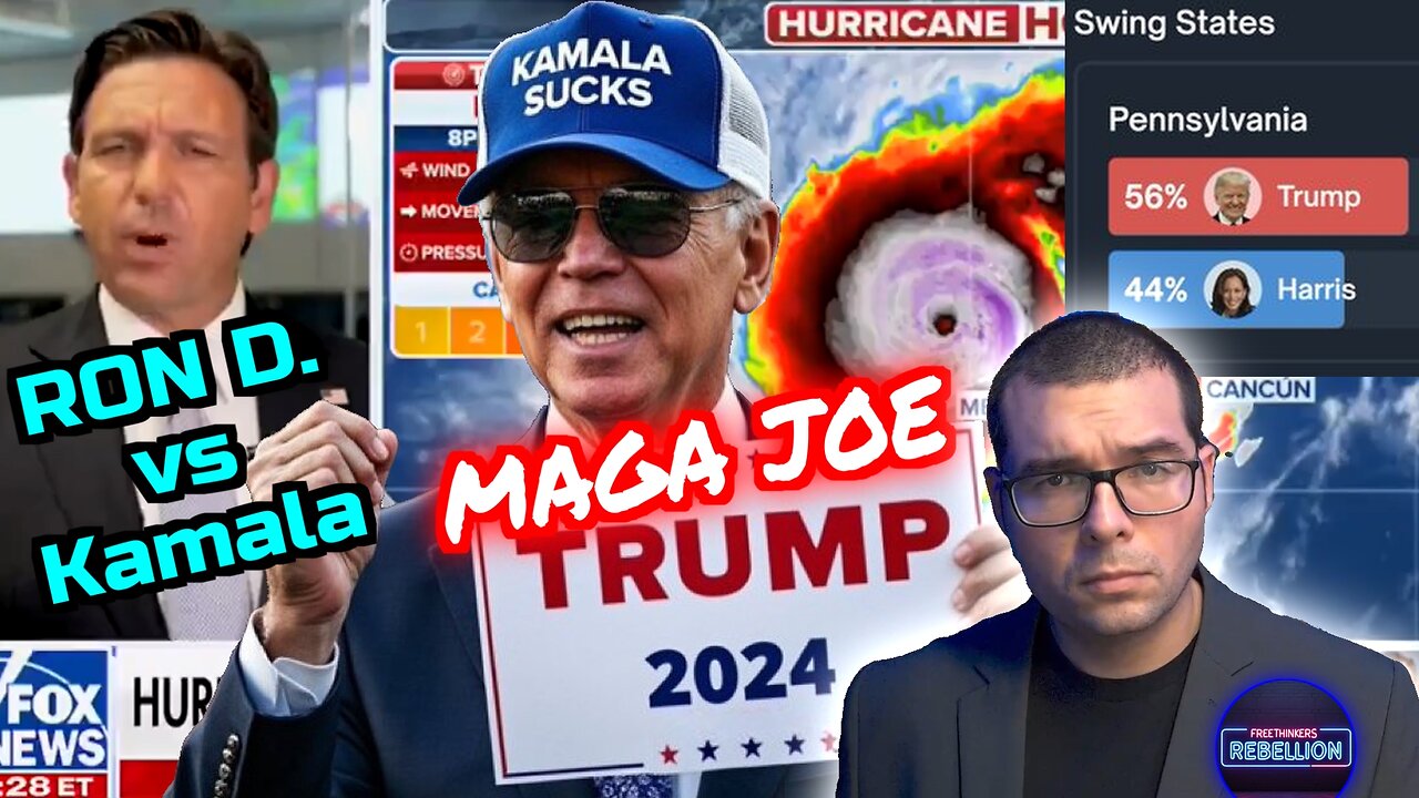 BIDEN and Ron D. SLAUGHTER Kamala on Hurricane Milton. Interviews tanks polls vs TRUMP. TC 10/8/24