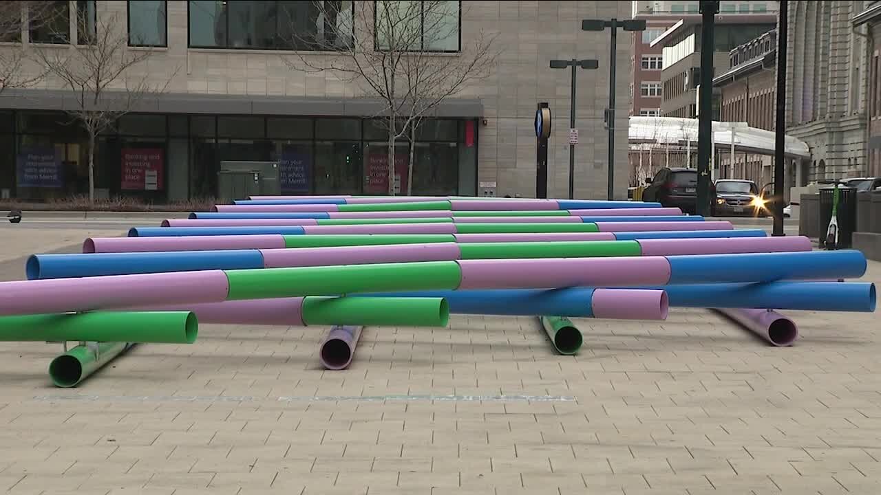 New artwork on 16th St Mall called Pipelines