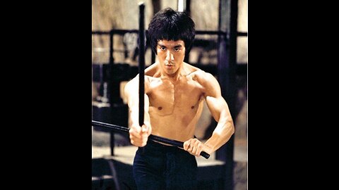 Cross kick Studio Films Bruce Lee with Kail stick from Enter the Dragon