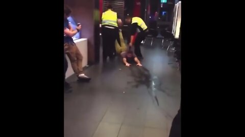 Hilarious Fella Getting Dragged Away By Security