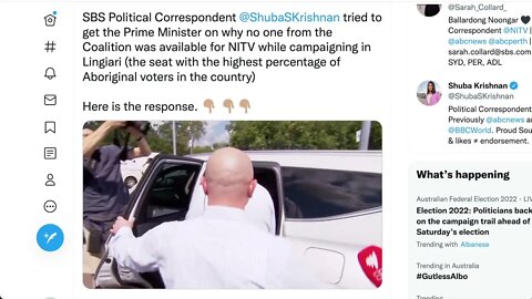 [零分答案] 為什麼在Lingiari（該國原住民選民比例最高的席位）競選時，聯盟中沒有人可以參加NITV ?