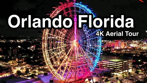 Orlando Florida Day/Night Screensaver 4K Drone Video