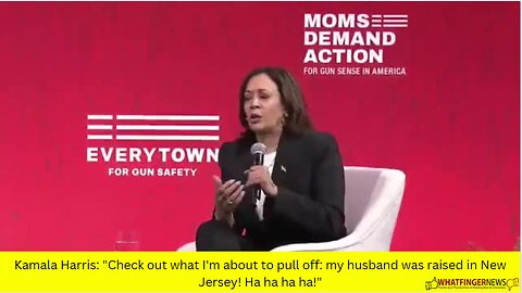 Kamala Harris: "Check out what I'm about to pull off: my husband was raised in New Jersey!