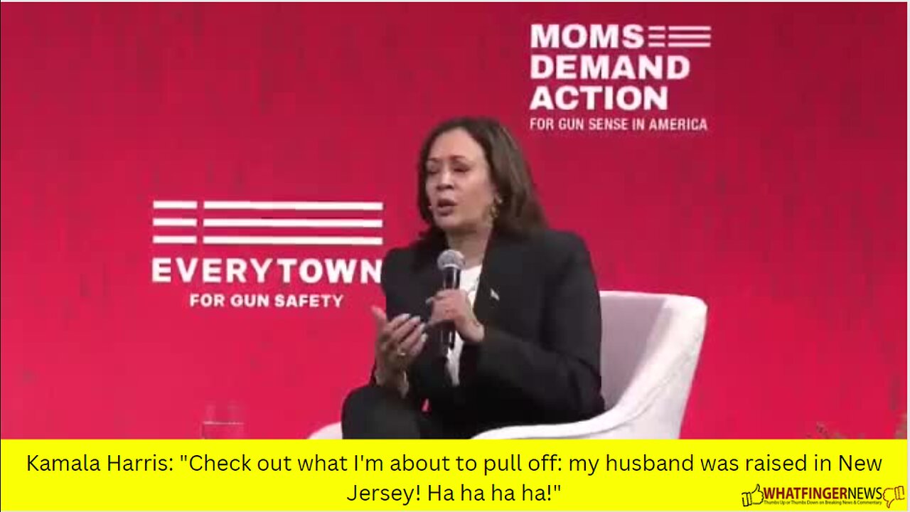 Kamala Harris: "Check out what I'm about to pull off: my husband was raised in New Jersey!