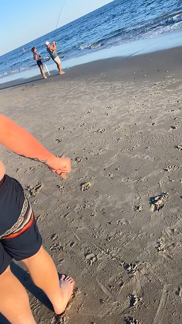 Fishing 🎣 on The Ocean #beachlife #fishinglife #oceanview #NorthCarolina