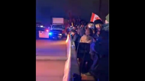 Saturday Night 11pm Ambassador Bridge Blockade Windsor/Detroit Border