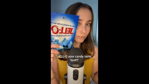 ASMR Trying weird JELL-O sour gummies! #asmr #eating