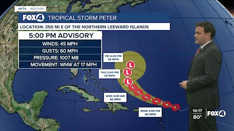 Tracking Tropical Storm Peter