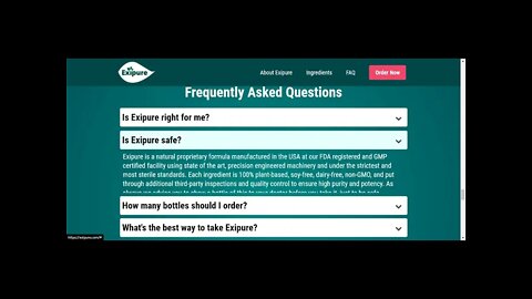 Frequently Asked Question - Exipure