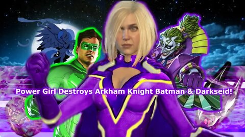 Power Girl destroys the new Darkseid & Arkham Knight Batman team