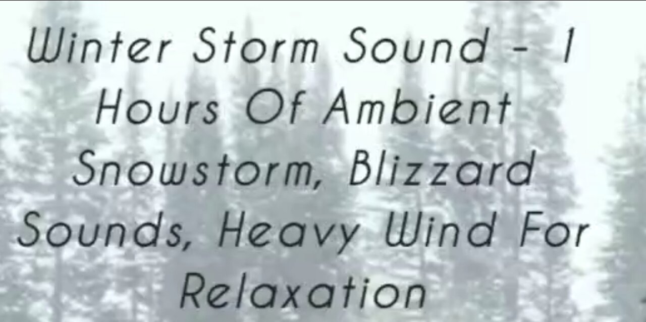 Winter Storm Sound for deep sleep purpose - 1 Hours Of Ambient Snowstorm (small file)