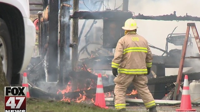 Fire in Stockbridge destroys pole barn full of equipment