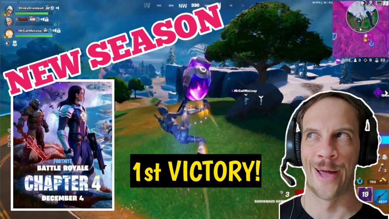 Fortnite Chapter 4 Season 1! | My FIRST VICTORY! | NEW Season, NEW Weapons!