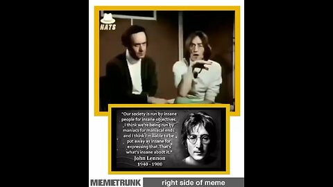 JOHN LENNON ON WORLD GOVERNMENT INSANITY JR