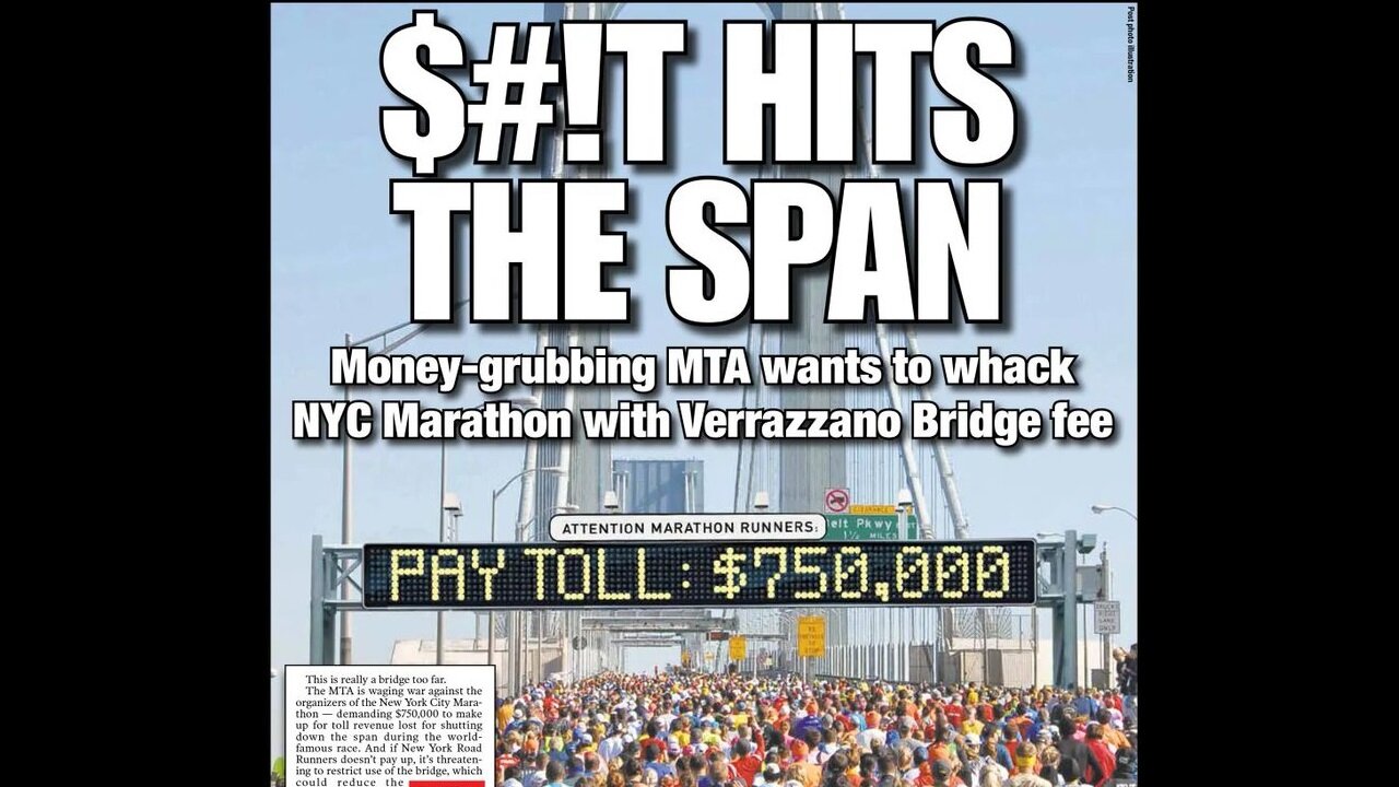 A Bridge Too Far: MTA Demands $750K From New York City Marathon For Lost Tolls