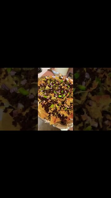 Homemade nachos with 500g beef