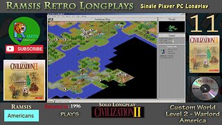 Sid Meier's Civilization II | 1996 | Windows PC | Warlord | America - Episode #11 | Let's Play