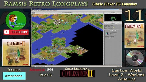 Sid Meier's Civilization II | 1996 | Windows PC | Warlord | America - Episode #11 | Let's Play