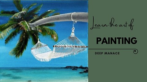 How to Draw a Summer Beach / Acrylic Painting for Beginners