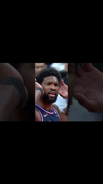 Joel Embiid TRASH TALKING Raptors fans 😂 #shorts