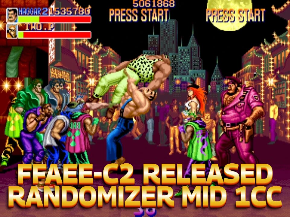 Final Fight AE CPS2, Randomizer Mid Seed 1692296477322, 1CC, Solo, Haggar