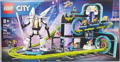 Unboxing and Building Lego 60421 Robot World Roller-Coaster Park