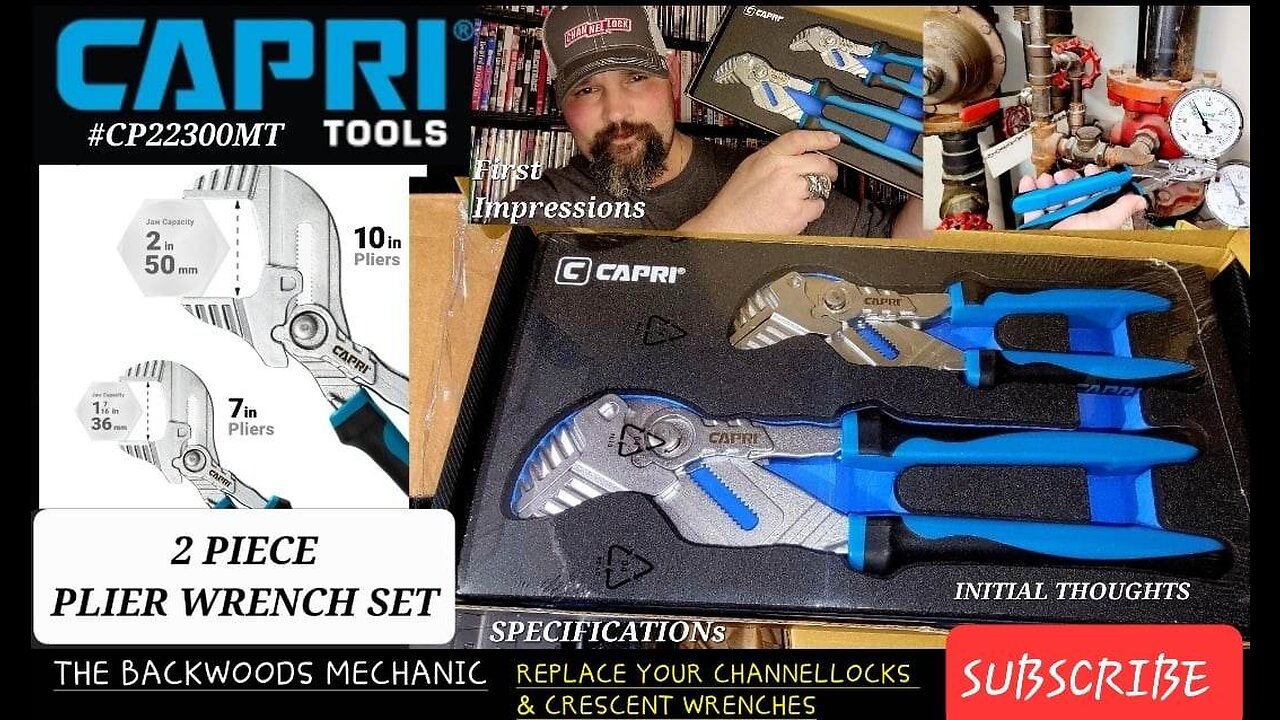 CAPRI TOOLS 2 PIECE PLIER WRENCH SET #CP22300MT