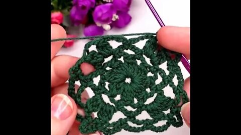 How to crochet lace square short tutorial by marifu6a