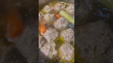 Meatball and rice soup. Full recipe on page. #chef #love