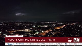 7,000+ lightning strikes in the Valley last night