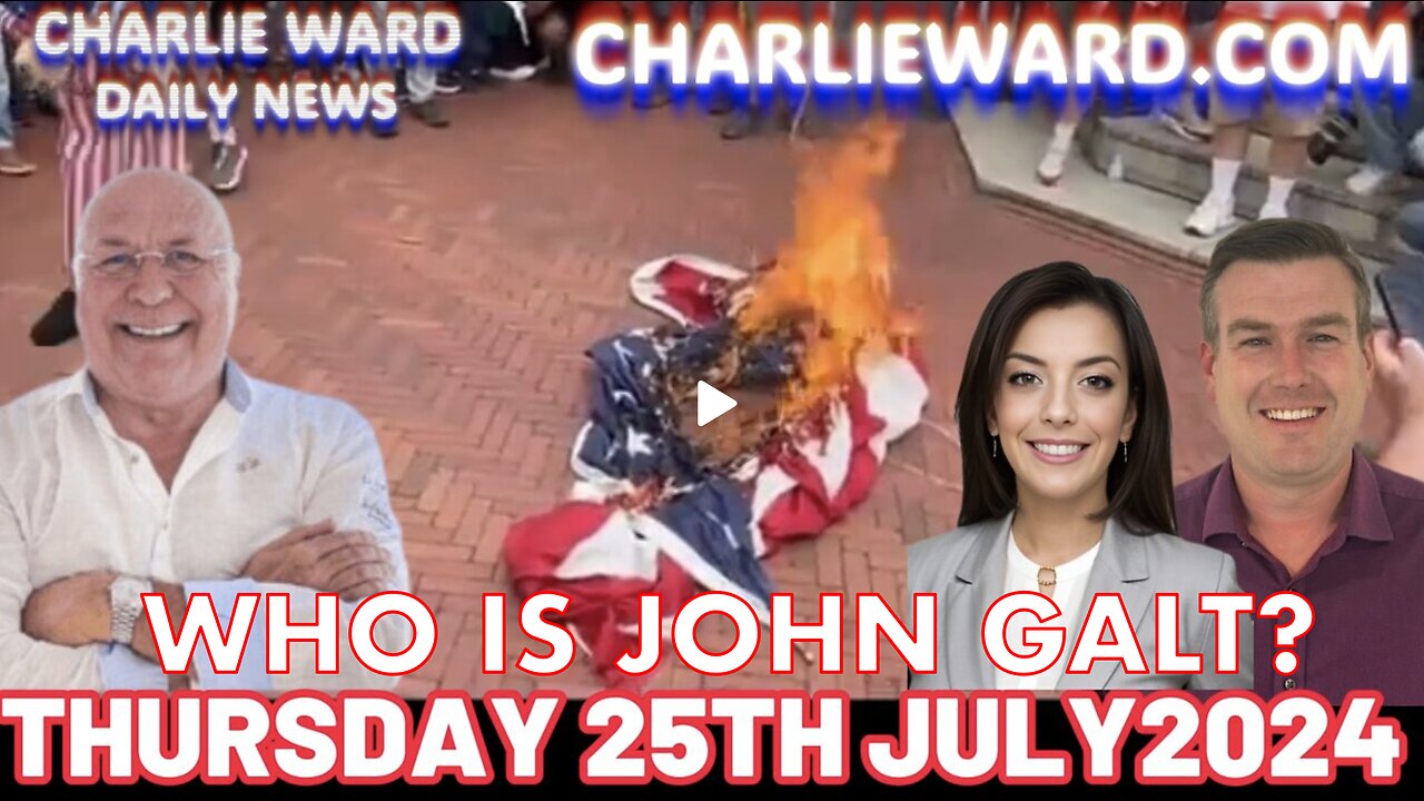 CHARLIE WARD DAILY NEWS BRIEF-PALESTINIAN PROTESTERS TAKE DOWN AND BURN US FLAG IN D.C. TY JGANON