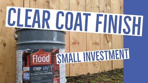 Flood Exterior Clear Coat Finish on 8x10 Shed