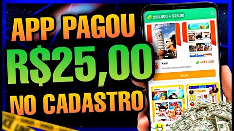 [25 NO CADASTRO] APP PARA GANHAR DINHEIRO FAZENDO TAREFAS SIMPLES E JOGANDO