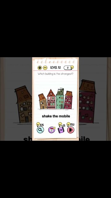 Brain Test Tricky Puzzles Level 52 Which building is the strongest?