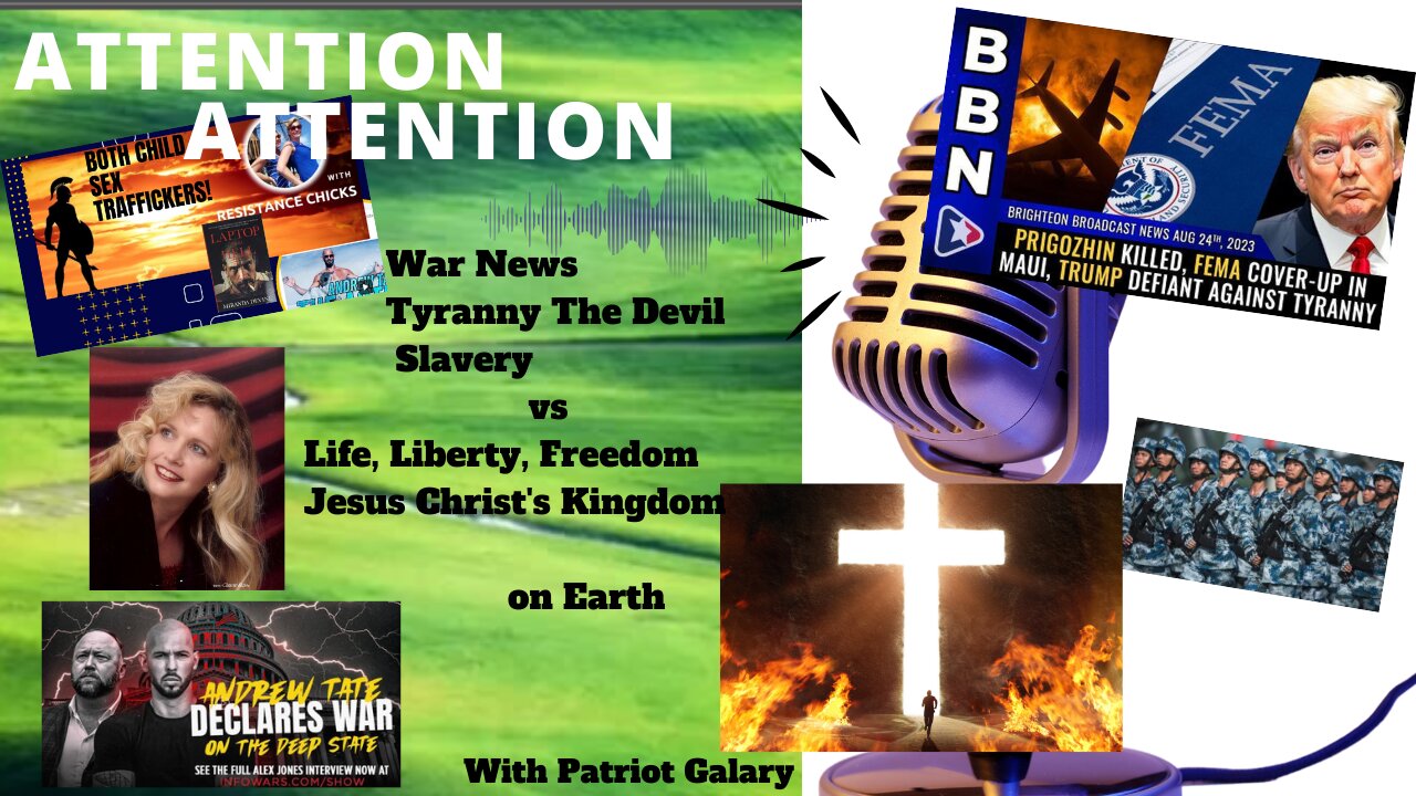 Pt 2 War News The Devil Slavery vs Life, Freedom Jesus Christ's Kingdom on Earth W PG