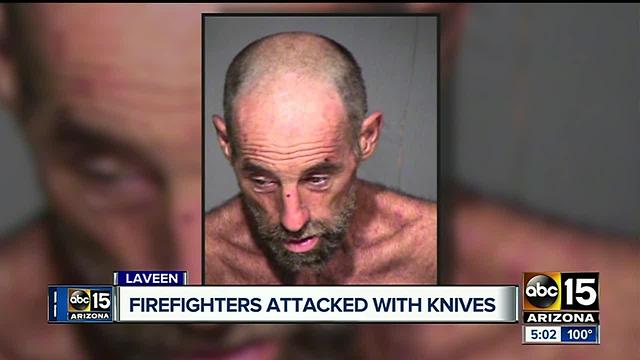 PD: Man threatens to stab firefighters at Laveen brush fire