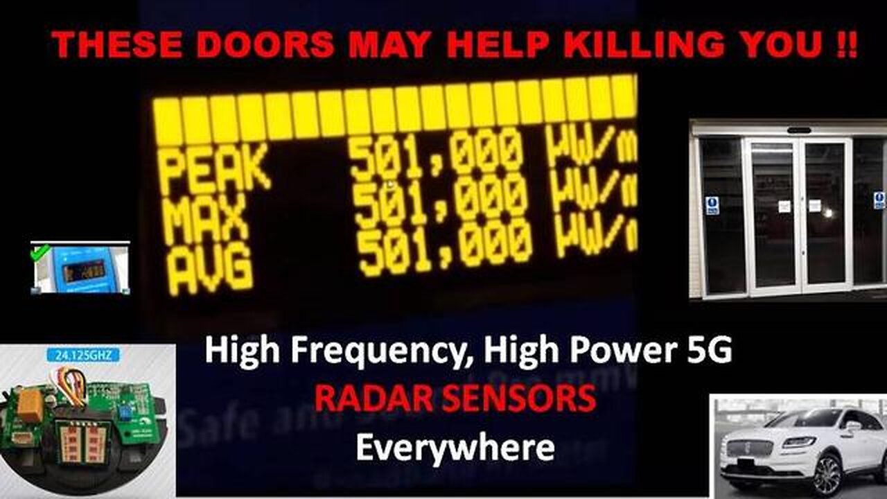 THESE DOORS MAY HELP KILLING YOU! (High Frequency, High Power Radar Sensors Everywhere)